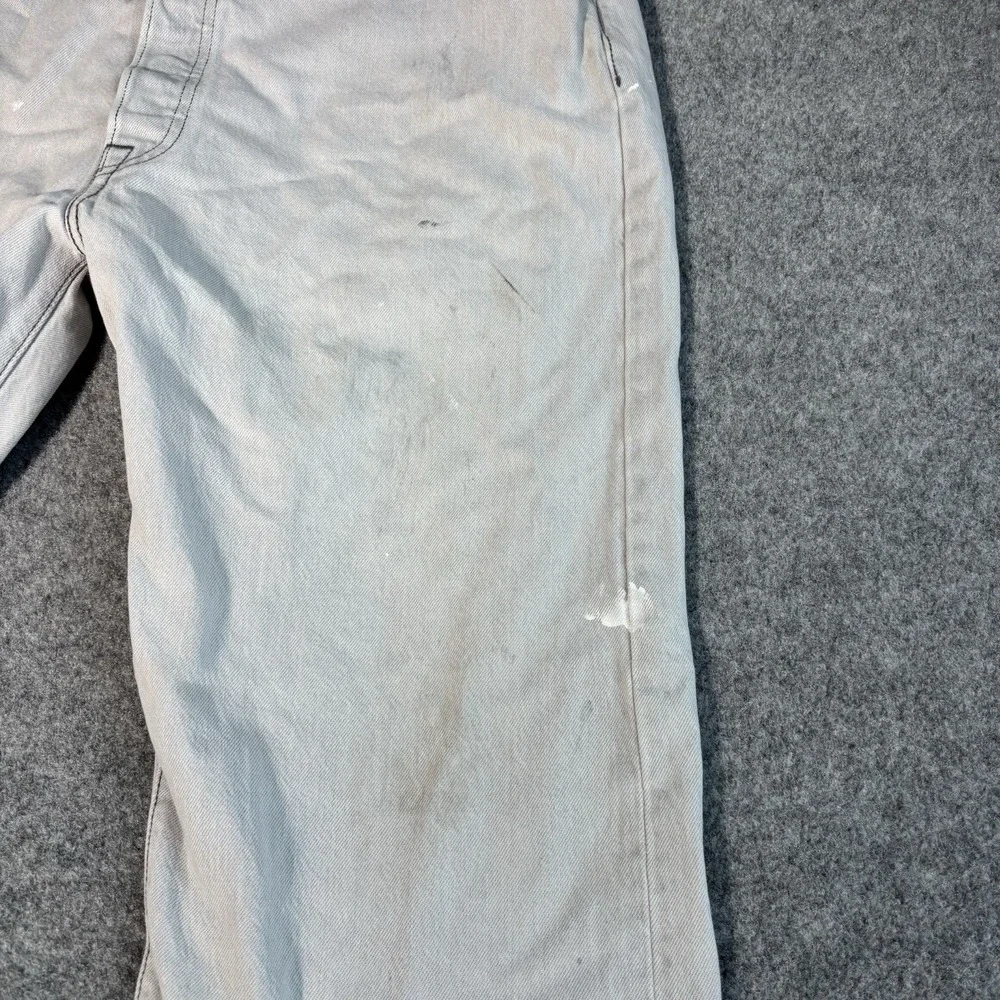 Levi's 501 Jeans Mens 42x32 (Fits 39x29) Light Wash Gray Streetwear Skater‎ Work